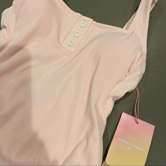 Stoney Clover Lane x Target Ribbed Henley One Piece Swimsuit - Picture 6 of 6